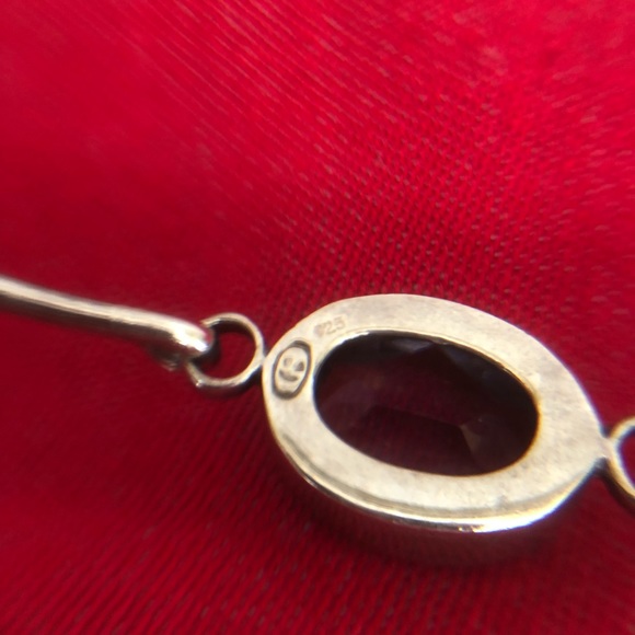 Silver bracelet with ~unknown~ purple stone - Picture 4 of 7